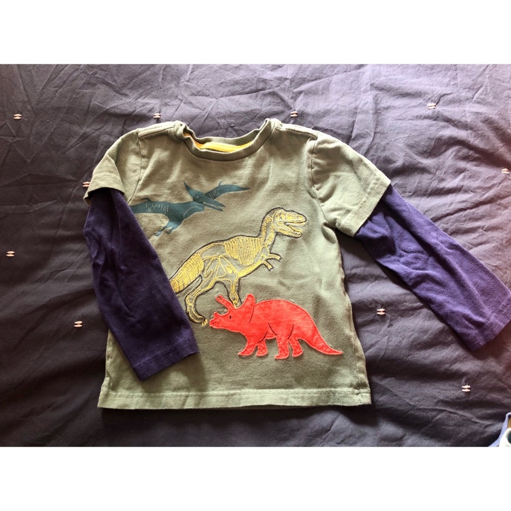 Mini Boden Dinosaur Long Sleeve Tee